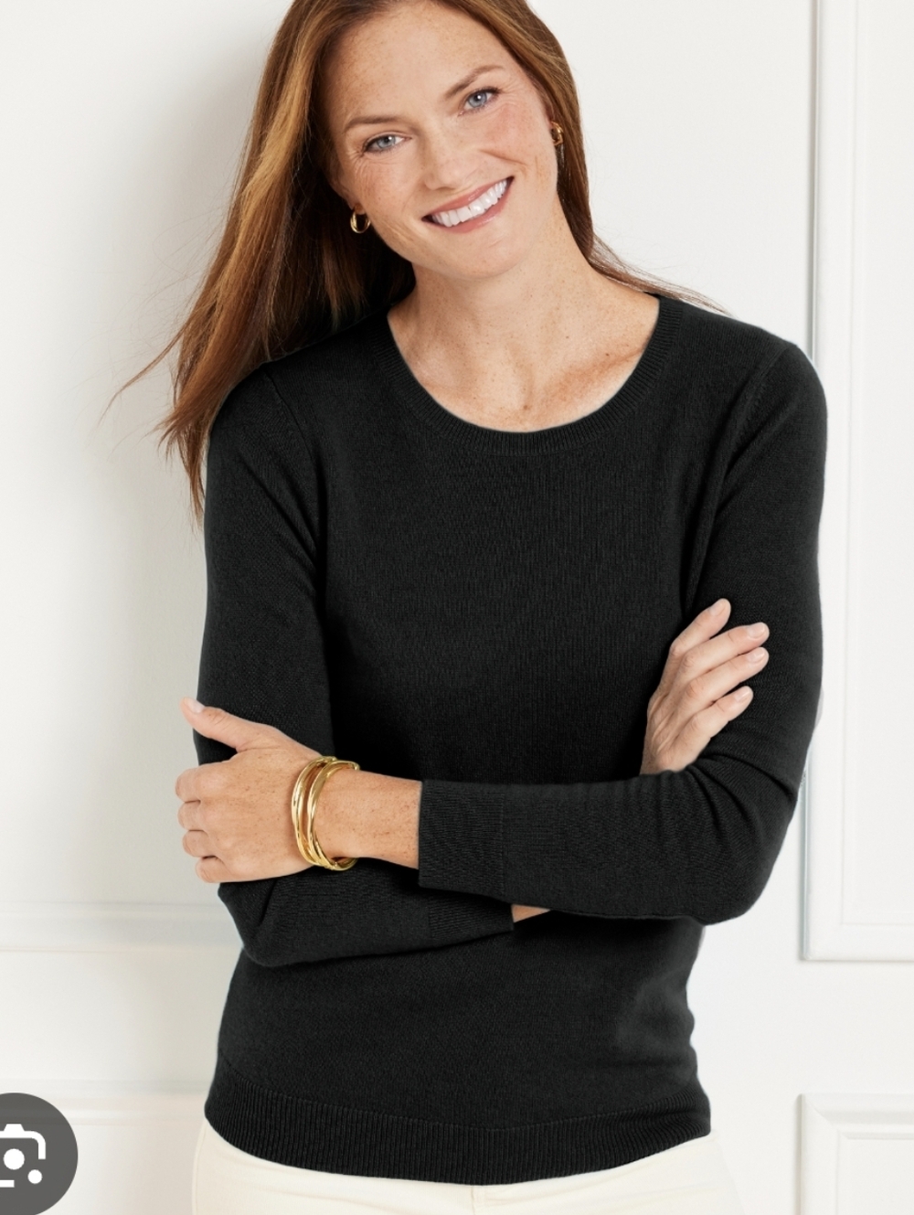 Talbots Black Crewneck Cashmere Sweater Sz.1X